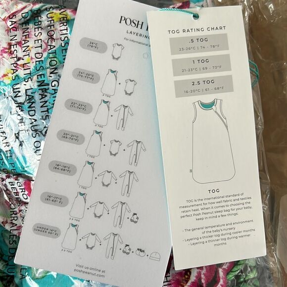 NWT Posh Peanut Eloise Floral Wearable Blanket 0-6M .5 TOG - Picture 4 of 5